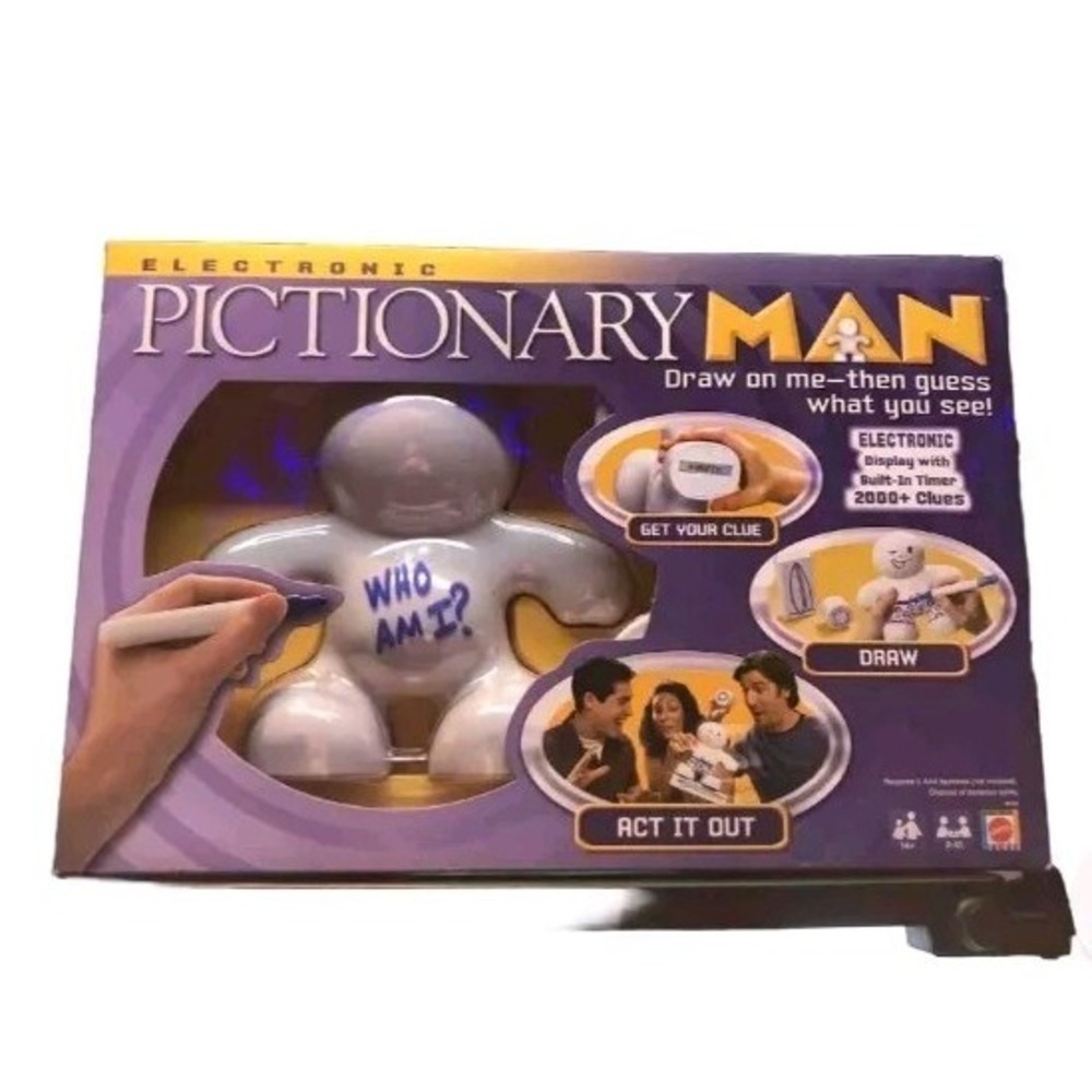 Mattel Electronic Pictionary Man Complete Tested Works Game Have Good Time